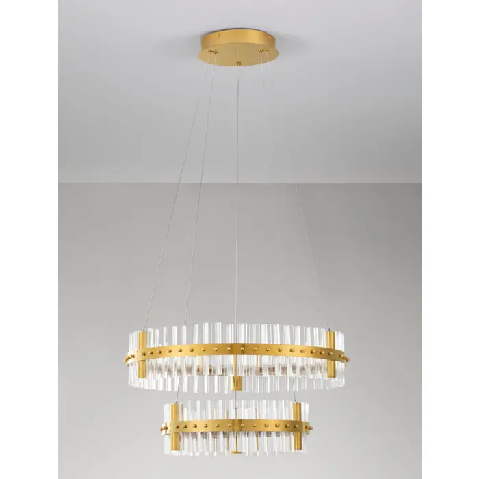 KEZO VISILICA LED/3000K/67W/5709Lm/PLATINUM GOLD