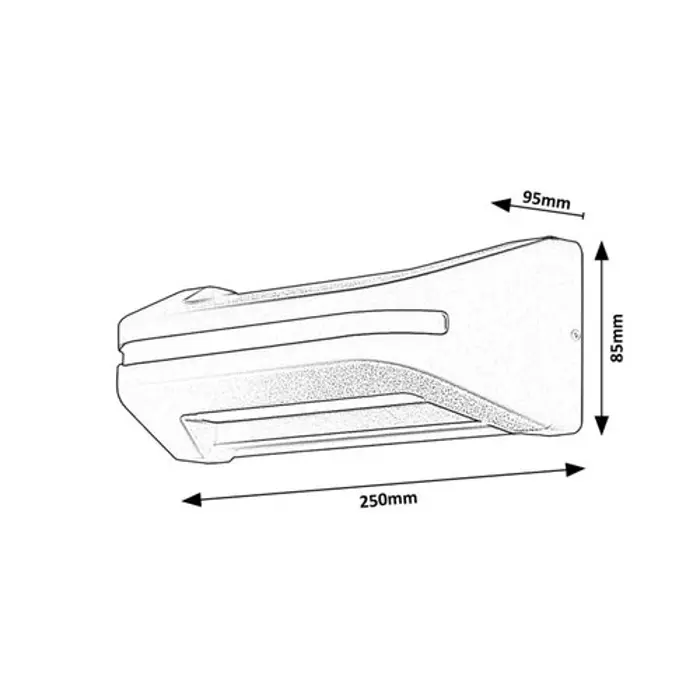KOBARID VANJSKA ZIDNA SVJETILJKA LED 20W/CRNA/IP54/800lm
