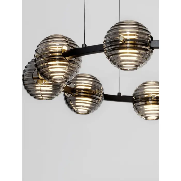 LAS VISILICA LED/3000K/91W/7751Lm/CRNA & ZLATNA & SIVA