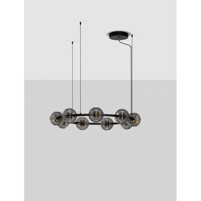 LAS VISILICA LED/3000K/91W/7751Lm/CRNA & ZLATNA & SIVA