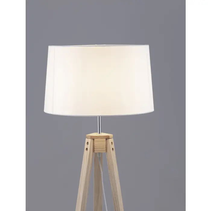 LE ROY STAJAĆA LAMPA E27 /IP20/DRVO & BIJELA