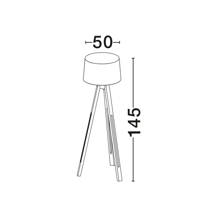LE ROY STAJAĆA LAMPA E27 /IP20/DRVO & BIJELA