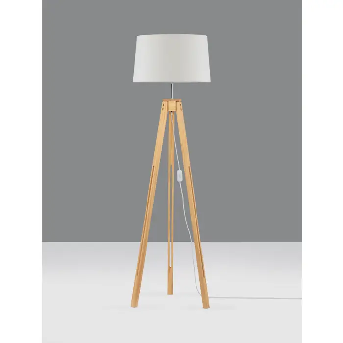 LE ROY STAJAĆA LAMPA E27 /IP20/DRVO & BIJELA