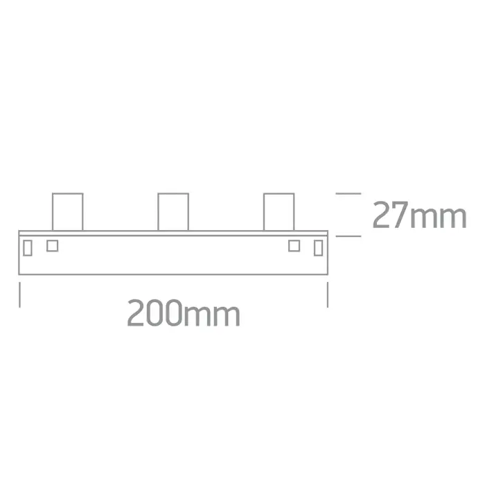 LED SVJETILJKA ZA MAGNETSKE ŠINE 3x2W CCT 48V IP20 300lm MINI/MIDI