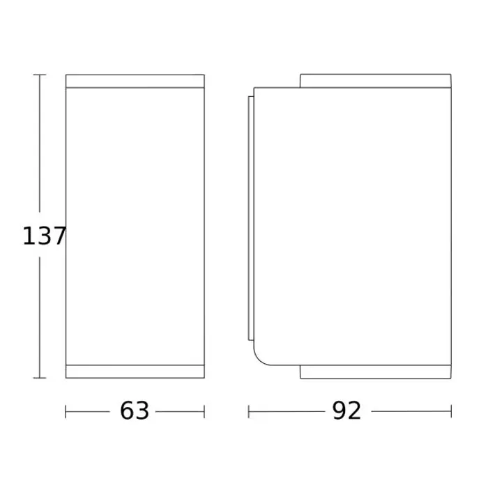 LED VANJSKA ZIDNA SVJETILJKA L 930 ANTRACIT 9,3W 3000K 457lm