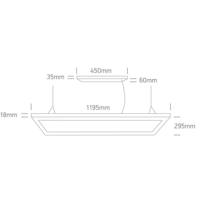 LED VISILICA BIJELA 30x120cm UGR19 CCTV IP20 230V