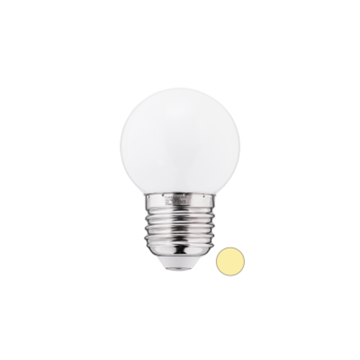 LED ŽARULJA U BOJI 1W E27 G45 240V 50 Lm PC WARM WHITE 2700K THORGEON