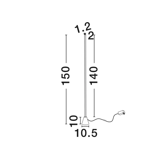 LITEE STAJAĆA PRIGUŠIVA LED SVJETILJKA SA SENZOROM BIJELA 26W IP20 3000K