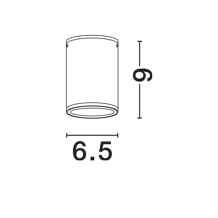 LUMINA STROPNA LAMPA LED 3000K 509lm IP65 CRNA