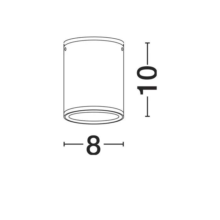 LUMINA STROPNA LAMPA LED 3000K 716lm IP65 BIJELA