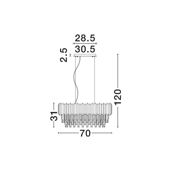 MAGNOLIA VISILICA E14 IP20/ZLATNA