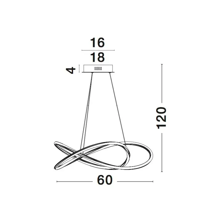 MARTINO VISILICA LED 50W/3000K/3250lm/IP20/KROM