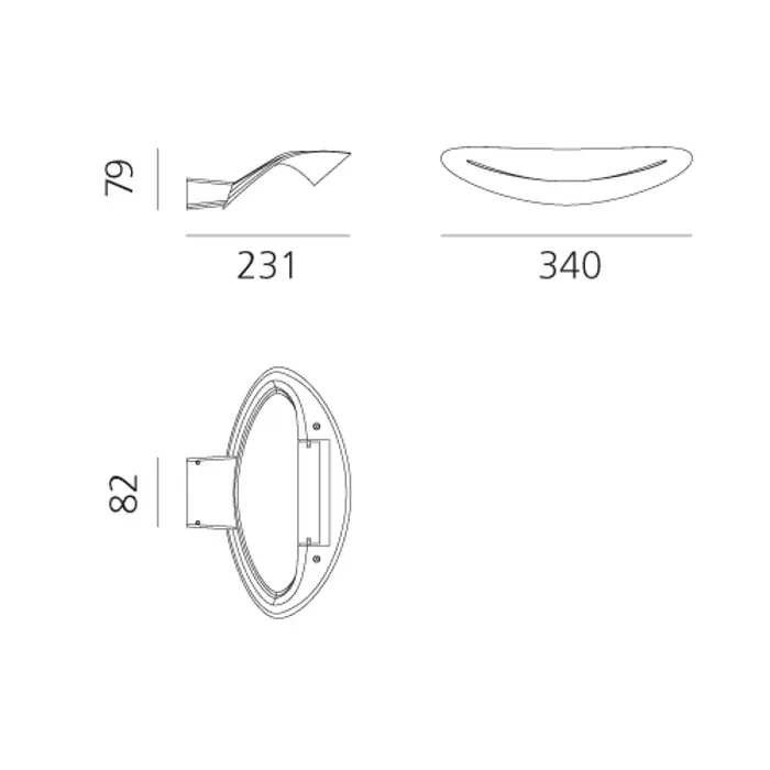 MESMERI LED ZIDNA SVJETLJKA 2450lm/2700K