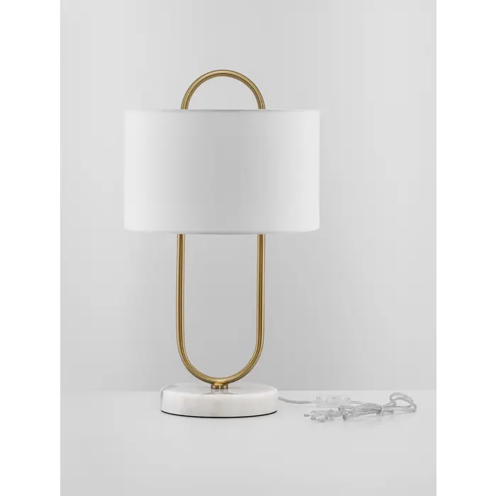 MILENA STOLNA SVJETILJKA BIJELA/ZLATNA E27 1X12W IP20