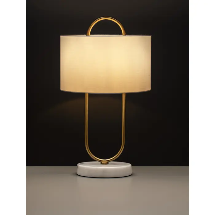 MILENA STOLNA SVJETILJKA BIJELA/ZLATNA E27 1X12W IP20