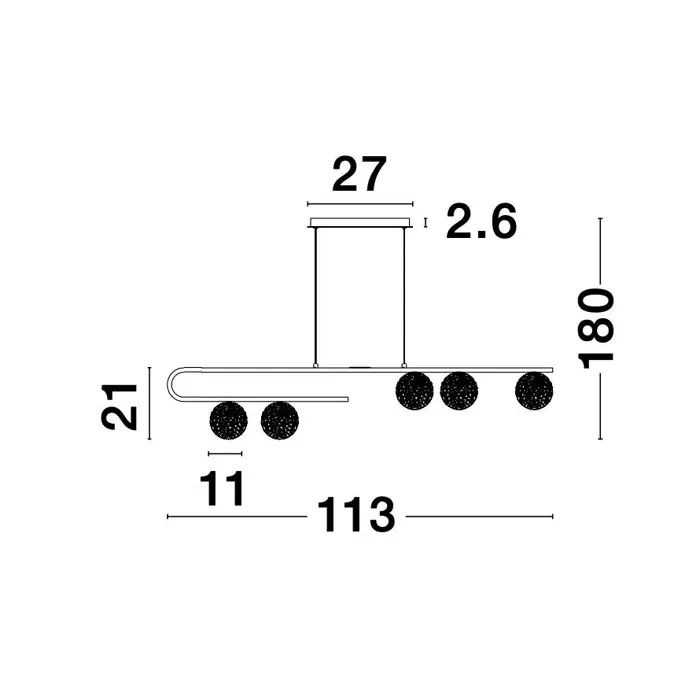 MIRANO VISILICA G9 /IP20/MESING ZLATNA