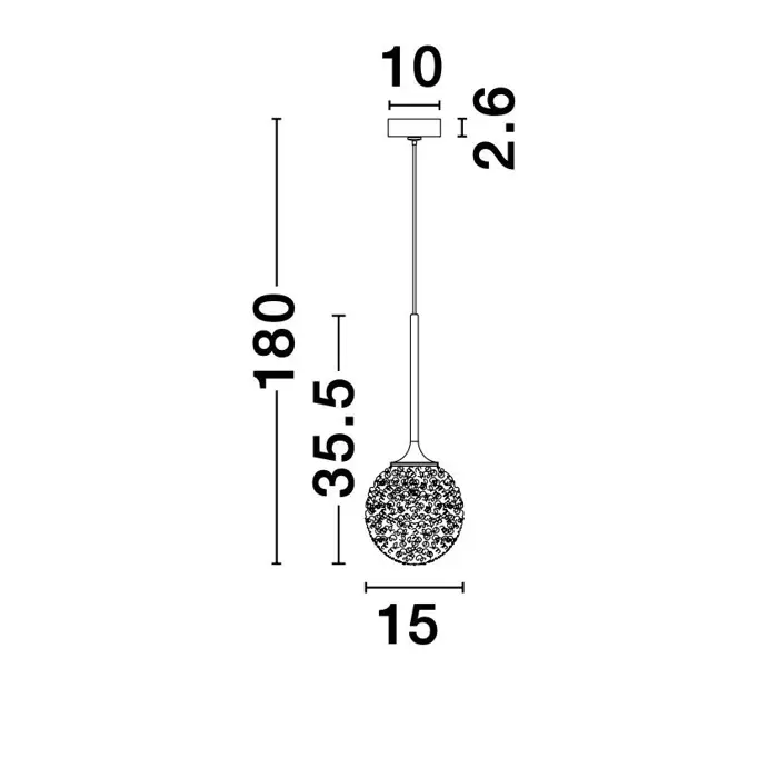 MIRANO VISILICA G9 /IP20/MESING ZLATNA