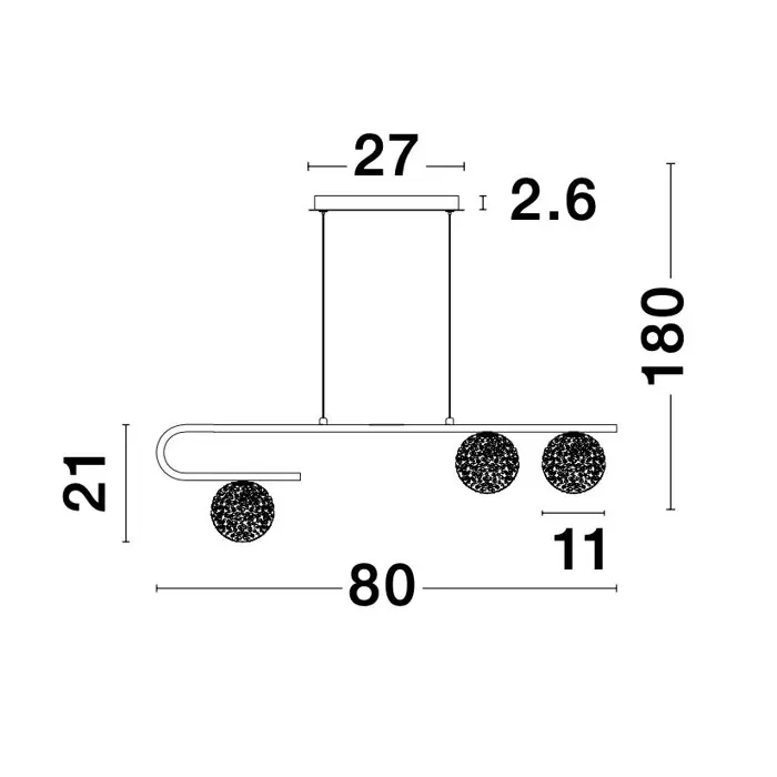 MIRANO VISILICA G9 /IP20/MESING ZLATNA