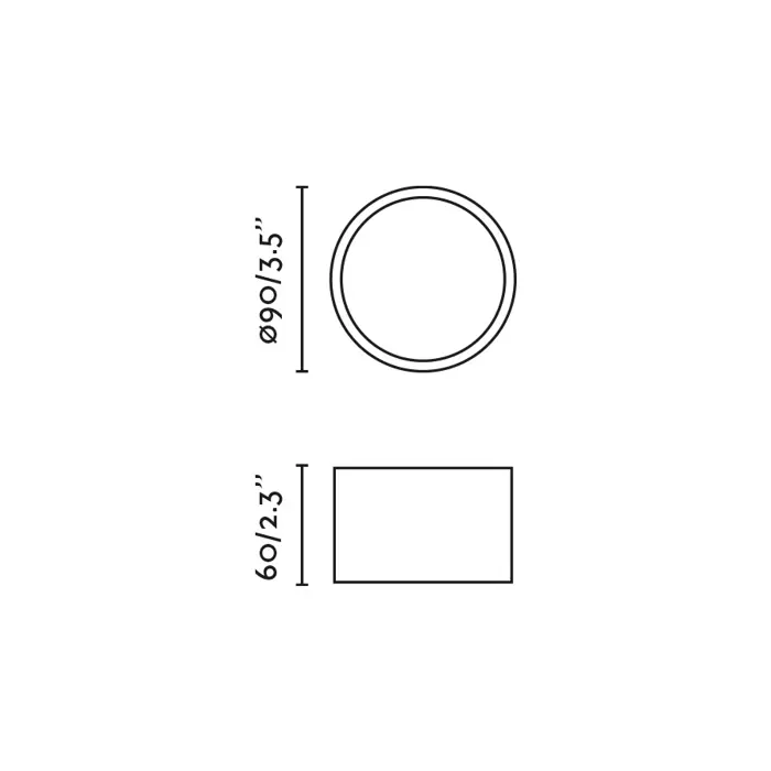 MIZU STROPNA SVJETILJKA BIJELA LED 8W 2700K