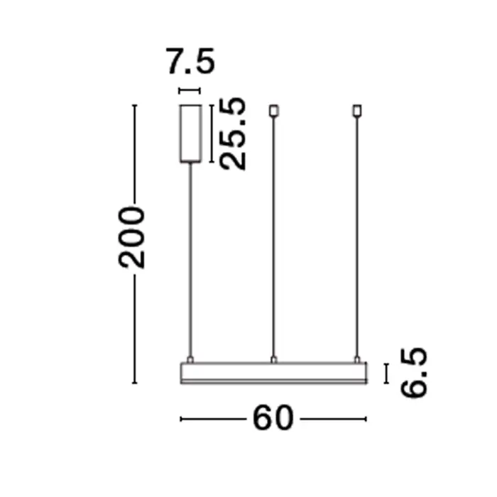 MOTIF VISILICA LED 40W/2700-6000K/2943lm/DIMM/IP20/CRNA