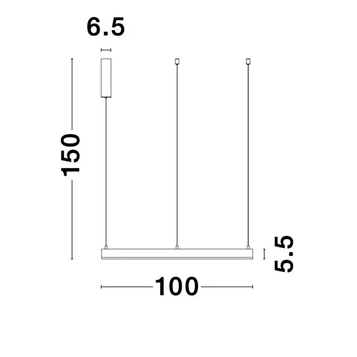 MOTIF VISILICA LED 60W/3000K/4165lm/DIMM/IP20/MESING ZLATNA