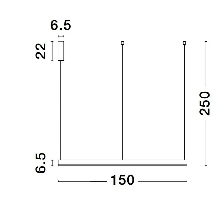 MOTIF VISILICA LED 80W/2700-6000K/6000lm/DIMM/IP20/CRNA