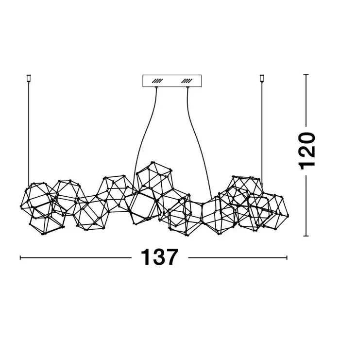 NEBULA VISILICA LED 58W/3000K/3906lm/IP20/ZLATNA