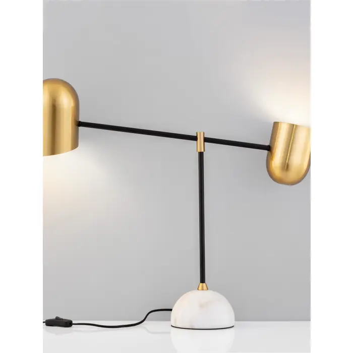 NELA STOLNA LAMPA E27 IP20/ZLATNA & CRNA