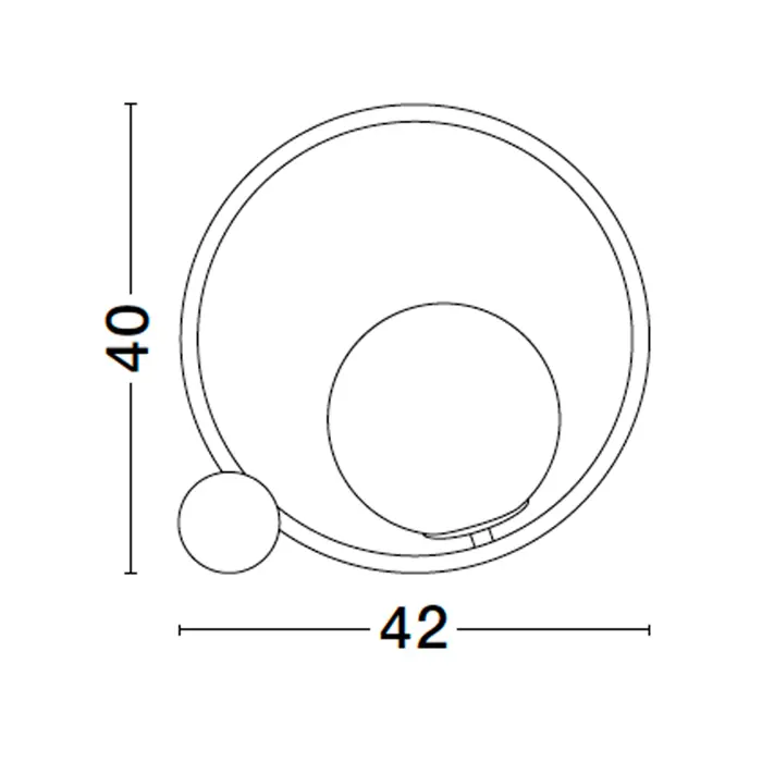 NESO STOLNA LAMPA E14 IP20/BRUŠENA ZLATNA & CRNA