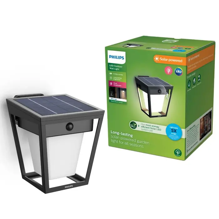 Nissa VANJSKA ZIDNA SOLARNA SVJETILJKA SA SENZOROM 1.8W 3000K CRNA