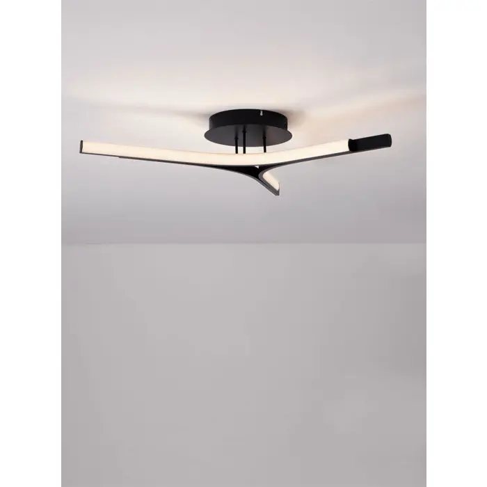 NUE STROPNA LED SVJETILJKA MAT CRNA 29W IP20 3000K TRIAK PRIGUŠIVA