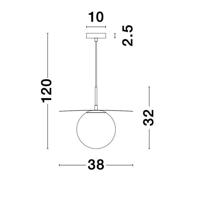 OBBIT VISILICA E27 /IP20/ZLATNA