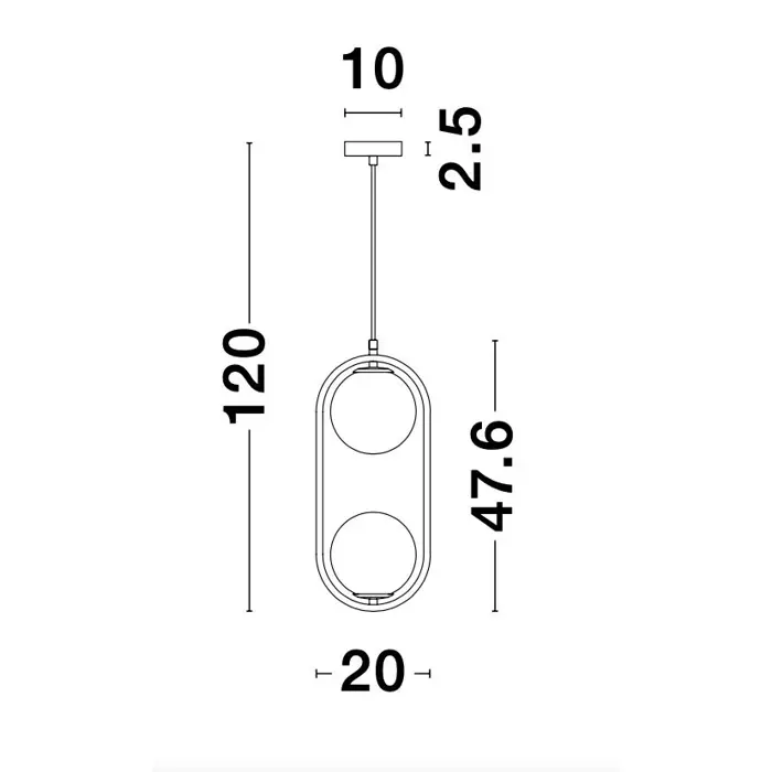 OBITAR VISLICA G9 /IP20/MESING ZLATNA