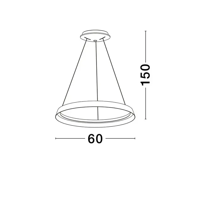 ORMI VISILICA LED /2700+4000K/38W/2564Lm/SMEĐA