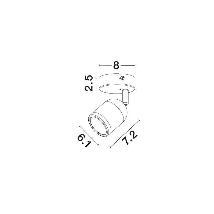 ORSON PLAFONSKA LAMPA GU10 IP20/CRNA