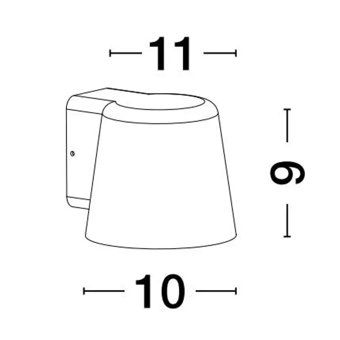 OVI VANJSKA ZIDNA SVJETILJKA GU10 7W/IP54/CRNA