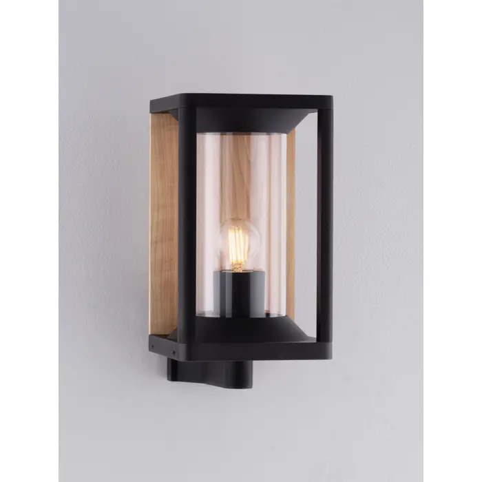 PACIFIC ZIDNA LAMPA E27 IP65 CRNA