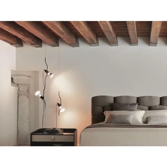 PARENTESI DIMMER VISILICA 1×E27/150W/220-250V CRNA