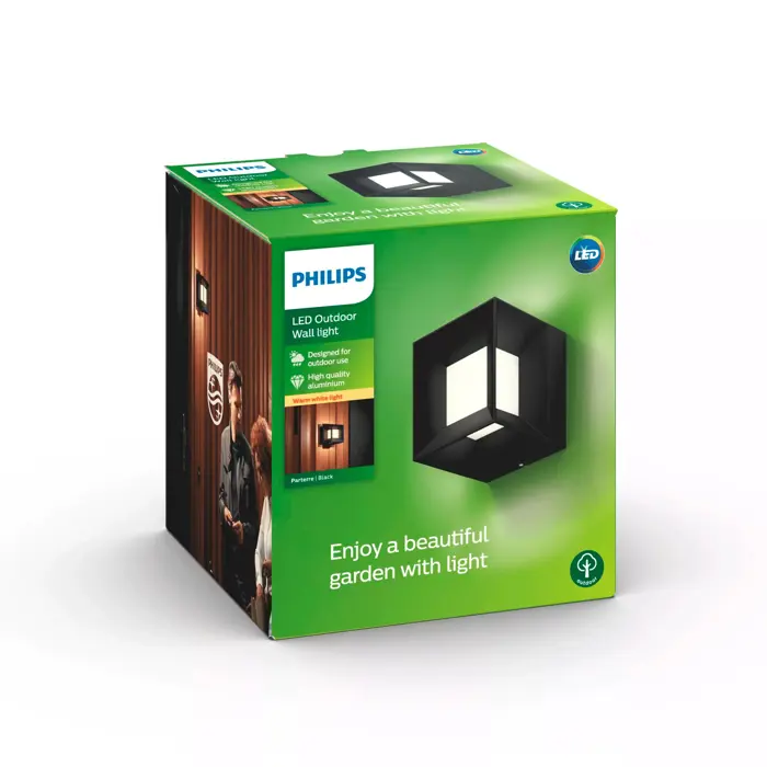 PARTERRE PHILIPS vanjski LED fenjer crni 1X8W 230V