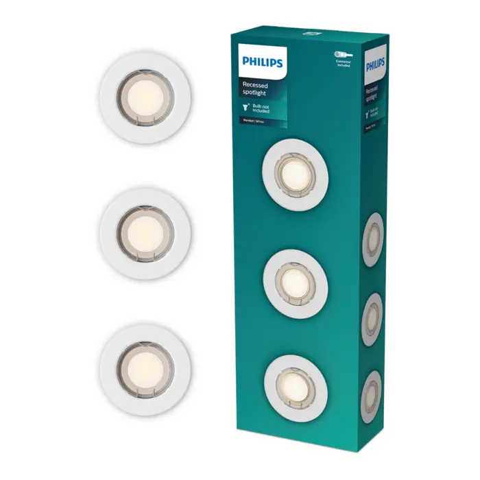 Peridot UGRADBENA SVJETILJKA OKRUGLA 7W GU10 BIJELA 3pk