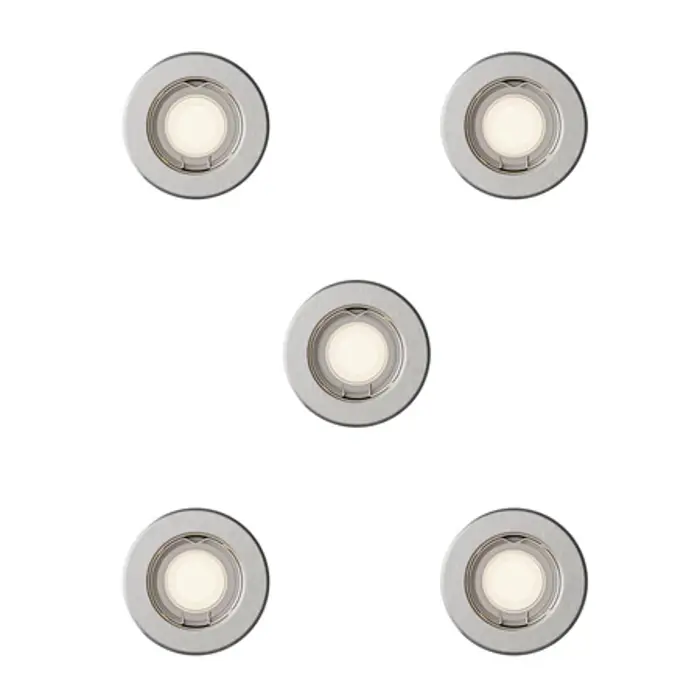 Peridot UGRADBENA SVJETILJKA OKRUGLA 7W GU10 NIKAL 5pk