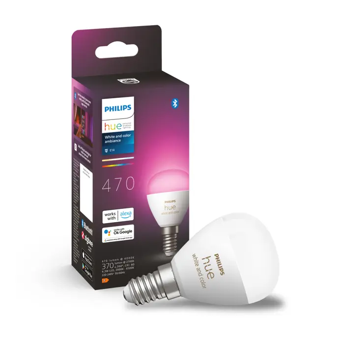 Philips Hue WHITE & COLOR AMBIANCE LED ŽARULJA 1×E14/5,1W/2000-6500K+RGB/470lm