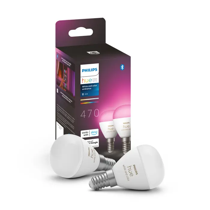 Philips Hue WHITE & COLOR AMBIANCE LED ŽARULJA 2×E14/5,1W/2000-6500K+RGB/470lm