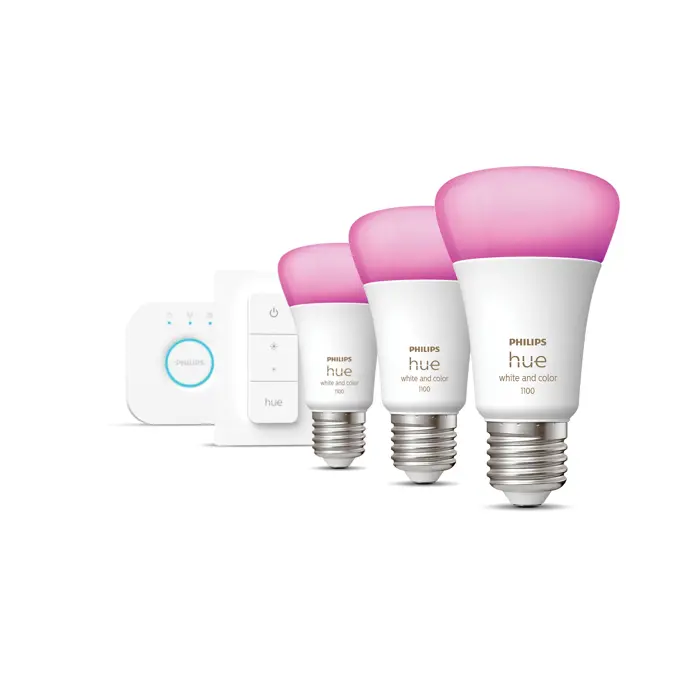 Philips Hue STARTER KIT LED PAMETNE ŽARULJE 3xE27 2200-6500K+RGB 806 Lm + PRIBOR
