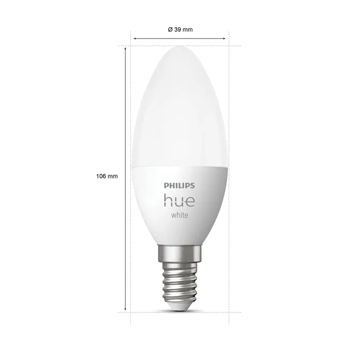 Philips Hue PAMETNA PRIGUŠIVA ŽARULJA LED E14 5,5W 2700K 470 lm