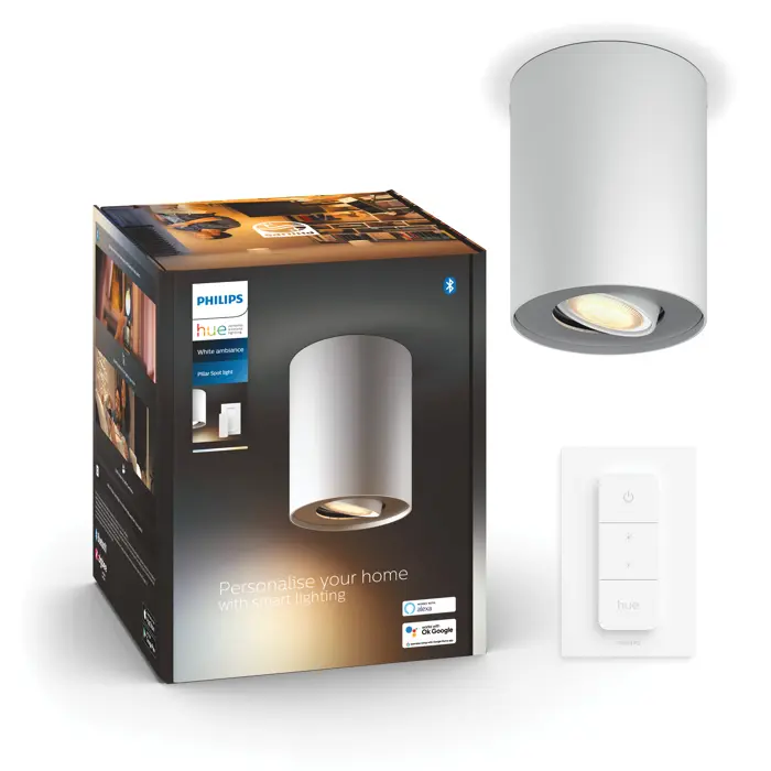 PHILIPS PILLAR HUE NADGRADNA SVJETILJKA BIJELA 1X4.2W 2200-6500K + DALJINSKI