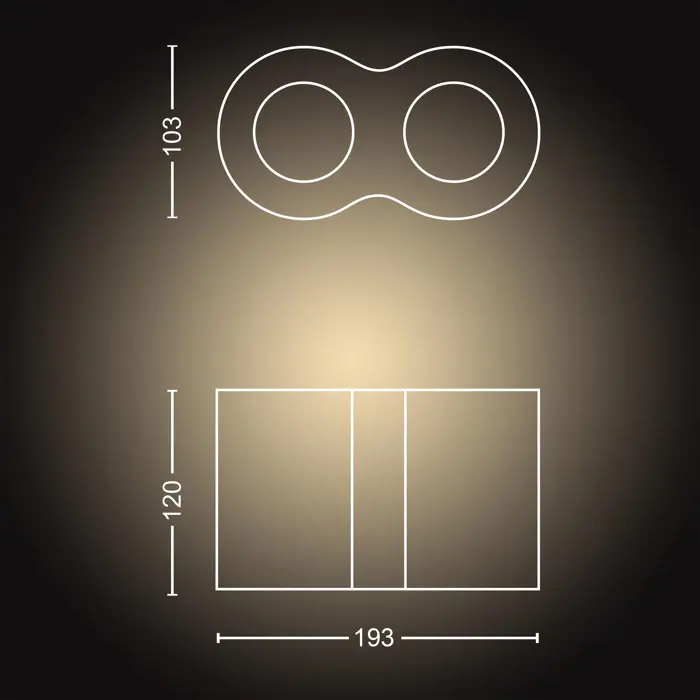 PHILIPS PILLAR HUE NADGRADNA SVJETILJKA CRNA 2X4.2W 2200-6500K + DALJINSKI