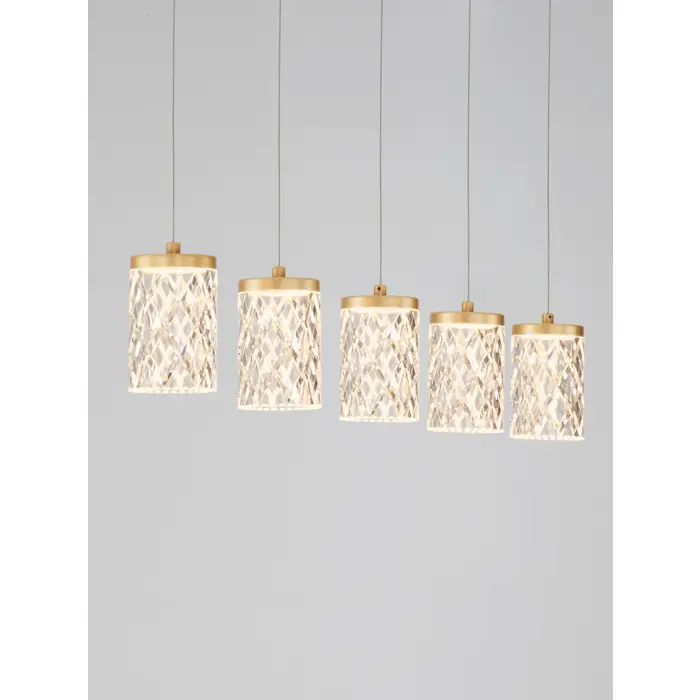 PHOS LED VISILICA ZLATNA 28W IP20 3000K TRIAK PRIGUŠLJIVA