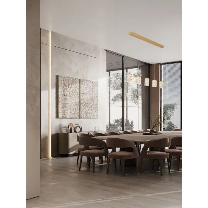 PHOS LED VISILICA ZLATNA 28W IP20 3000K TRIAK PRIGUŠLJIVA