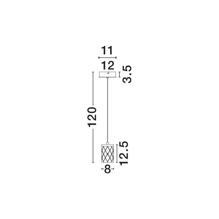 PHOS LED VISILICA ZLATNA 6W IP20 3000K
